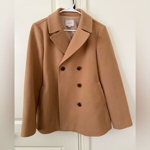 LOFT- tan pea coat size Medium. Great Condition.